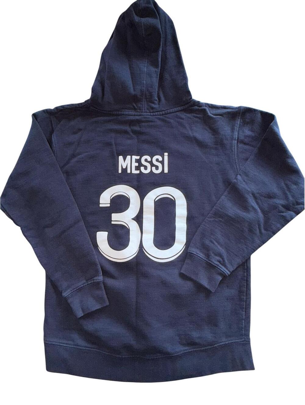 PSG Messi #30 Pullover Hoodie Black Size Large